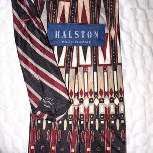 Halston Pour Homme Vintage Italian Silk Tie, Very Nice!